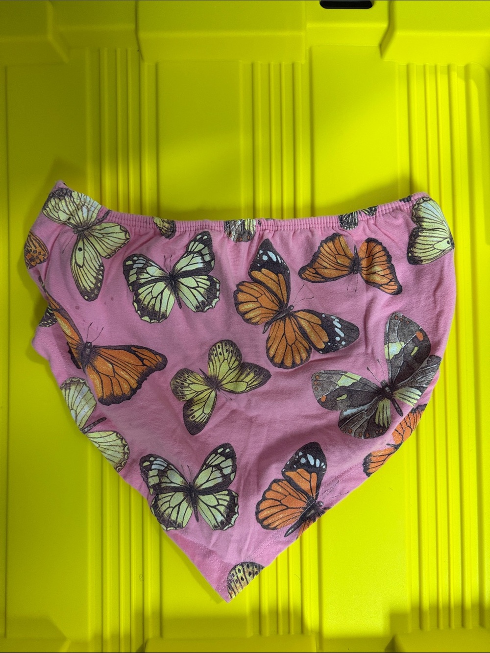 Forever 21 Pink Butterfly Print Crop Top